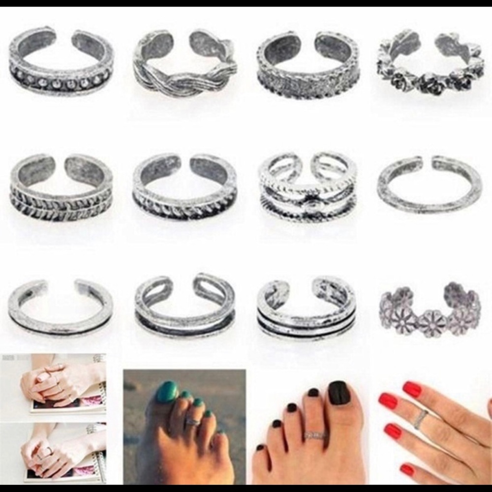 Adjustable Toe Rings (6) - Picture 1 of 2
